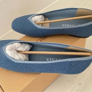 Vivaia blue ballet flats - never worn